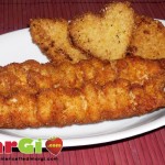 spiedini di pollo fritti