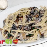 Pasta funghi e gorgonzola