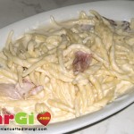 Trofie con speck e gorgonzola