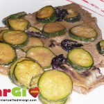 Vitello con zucchine e radicchio