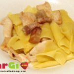 pappardelle pancetta e pollo