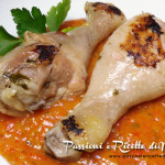 Fusi di pollo in salsa di peperoni