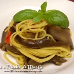 Pasta con tagliatelle di melanzane