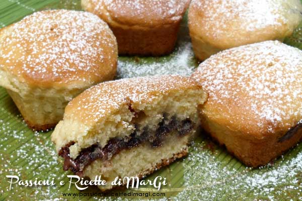muffin con cuore di nutella