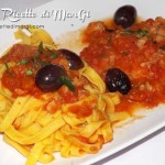 Tagliatelle con sugo di merluzzo