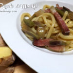 Pasta con zenzero carciofi e speck